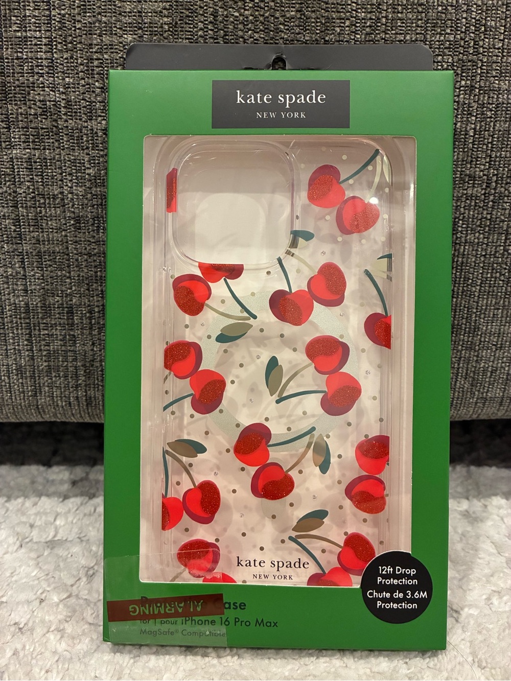 Kate Spade iPhone 16 Pro Max Cherry Case MagSafe Compatible